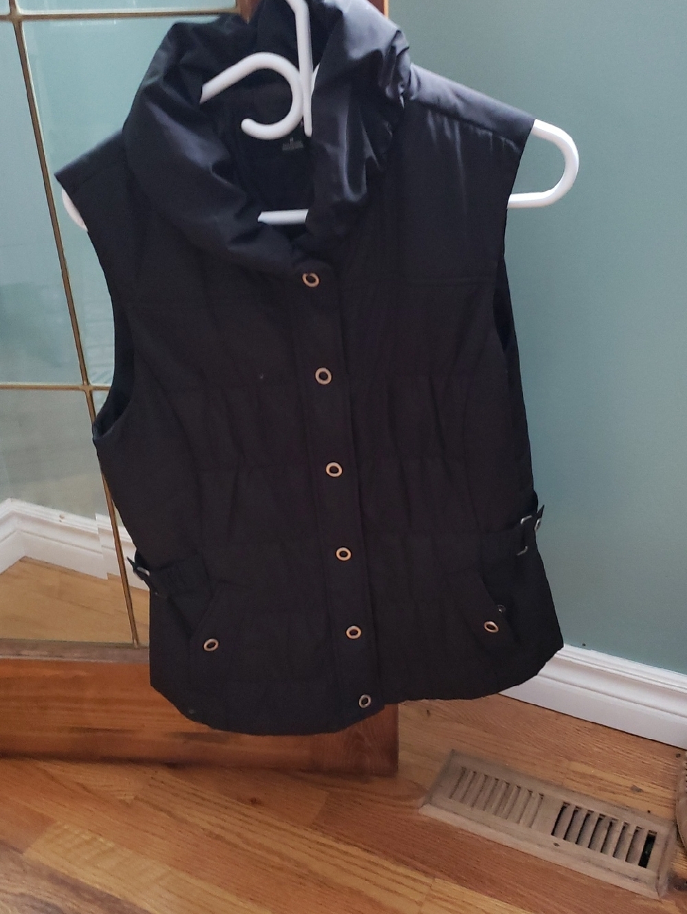 Tribal Black Quilted Puffer Vest